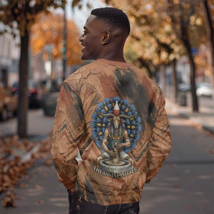 Khnum Sweatshirt Ancient Egyptian Earthy Cracked Papyrus - Divine Potter - African Pride