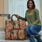 Khnum Travel Bag Ancient Egyptian Earthy Cracked Papyrus - Divine Potter - African Pride