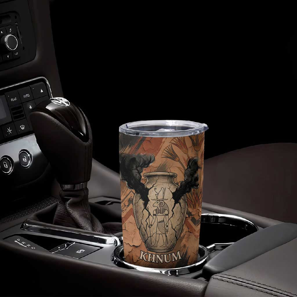 Khnum Tumbler Cup Ancient Egyptian Earthy Cracked Papyrus - Divine Potter - African Pride