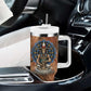 Khnum Tumbler With Handle Ancient Egyptian Earthy Cracked Papyrus - Divine Potter - African Pride