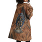 Khnum Wearable Blanket Hoodie Ancient Egyptian Earthy Cracked Papyrus - Divine Potter - African Pride