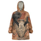 Khnum Wearable Blanket Hoodie Ancient Egyptian Earthy Cracked Papyrus - Divine Potter - African Pride