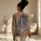 Khnum Women Casual Shirt Ancient Egyptian Earthy Cracked Papyrus - Divine Potter - African Pride