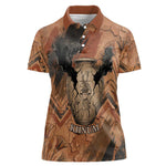 Khnum Women Polo Shirt Ancient Egyptian Earthy Cracked Papyrus - Divine Potter - African Pride