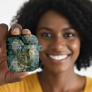 Khnum Ancient Egyptian AirPods Case with Smoky Leaf, Ram Head Emblem, and Guardian of the Cataract - African Pride