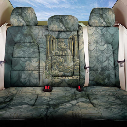Khnum Ancient Egyptian Back Car Seat Cover with Smoky Leaf, Ram Head Emblem, and Guardian of the Cataract - African Pride