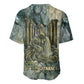 Khnum Ancient Egyptian Baseball Jersey with Smoky Leaf, Ram Head Emblem, and Guardian of the Cataract - African Pride