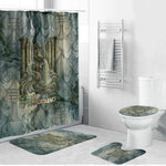 Khnum Ancient Egyptian Bathroom Set with Smoky Leaf, Ram Head Emblem, and Guardian of the Cataract - African Pride