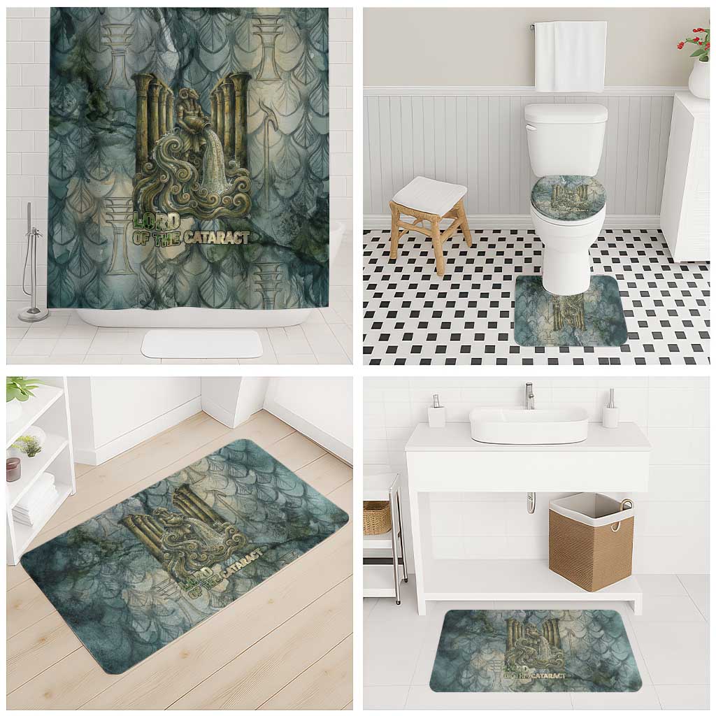 Khnum Ancient Egyptian Bathroom Set with Smoky Leaf, Ram Head Emblem, and Guardian of the Cataract - African Pride