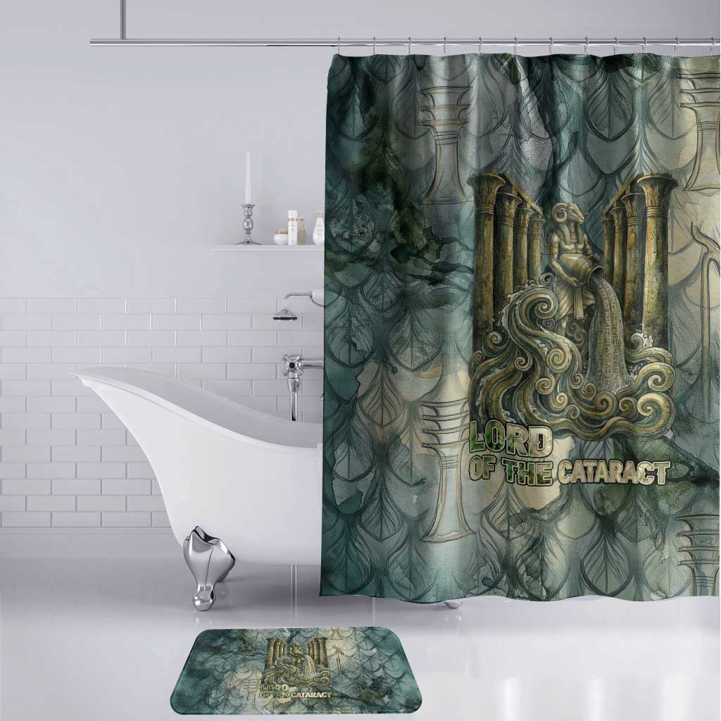 Khnum Ancient Egyptian Bathroom Set with Smoky Leaf, Ram Head Emblem, and Guardian of the Cataract - African Pride