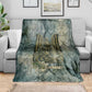 Khnum Ancient Egyptian Blanket with Smoky Leaf, Ram Head Emblem, and Guardian of the Cataract - African Pride