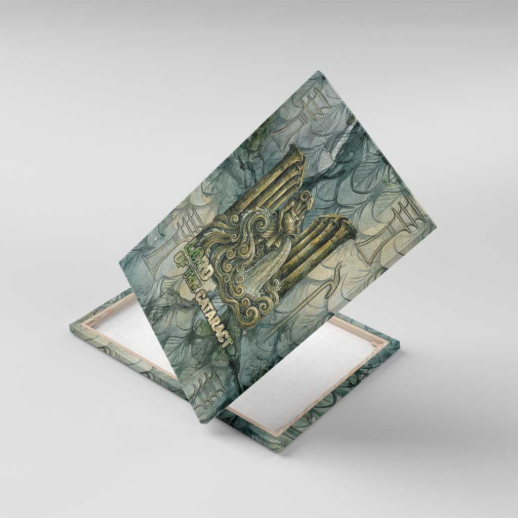Khnum Ancient Egyptian Canvas Wall Art with Smoky Leaf, Ram Head Emblem, and Guardian of the Cataract - African Pride