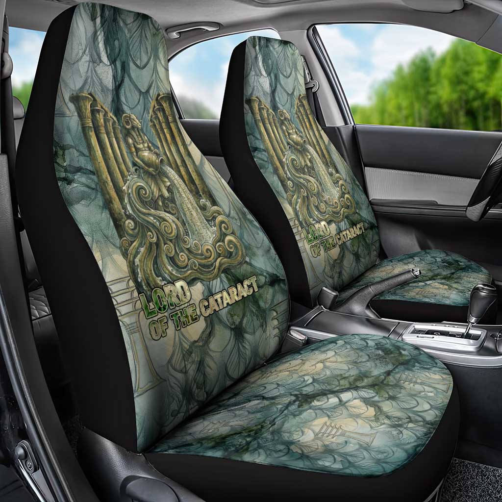 Khnum Ancient Egyptian Car Seat Cover with Smoky Leaf, Ram Head Emblem, and Guardian of the Cataract - African Pride