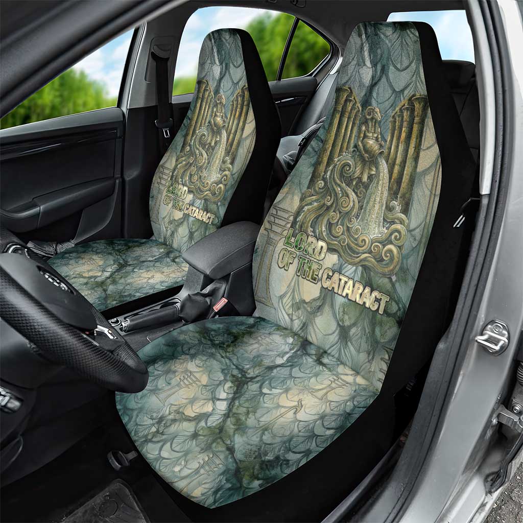 Khnum Ancient Egyptian Car Seat Cover with Smoky Leaf, Ram Head Emblem, and Guardian of the Cataract - African Pride