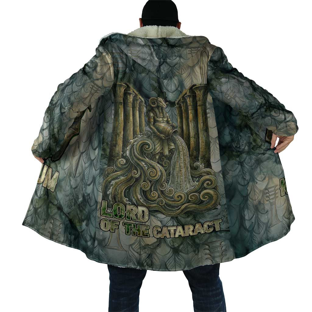 Khnum Ancient Egyptian Cloak with Smoky Leaf, Ram Head Emblem, and Guardian of the Cataract - African Pride