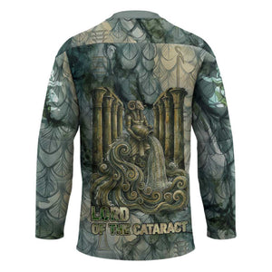 Khnum Ancient Egyptian Hockey Jersey with Smoky Leaf, Ram Head Emblem, and Guardian of the Cataract - African Pride