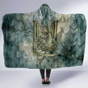 Khnum Ancient Egyptian Hooded Blanket with Smoky Leaf, Ram Head Emblem, and Guardian of the Cataract - African Pride