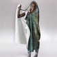 Khnum Ancient Egyptian Hooded Blanket with Smoky Leaf, Ram Head Emblem, and Guardian of the Cataract - African Pride