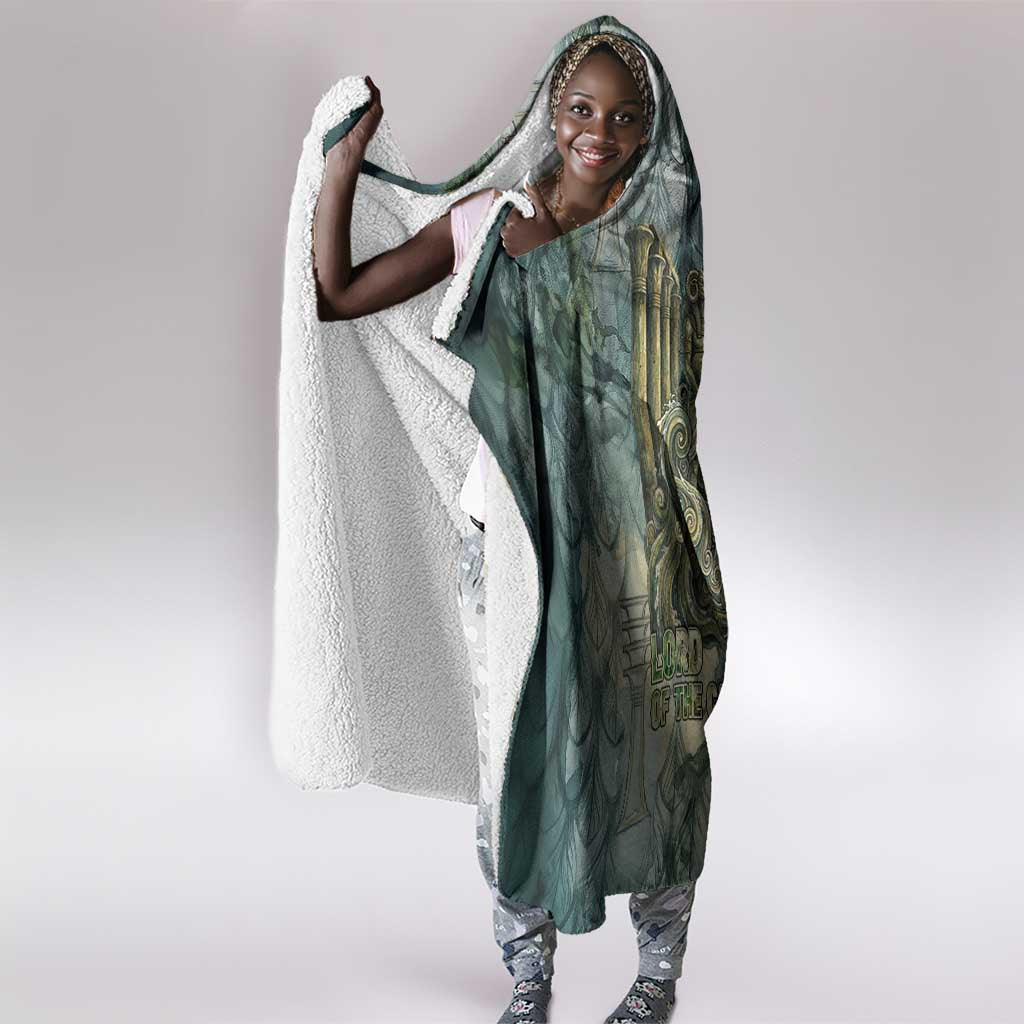 Khnum Ancient Egyptian Hooded Blanket with Smoky Leaf, Ram Head Emblem, and Guardian of the Cataract - African Pride