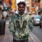Khnum Ancient Egyptian Hoodie with Smoky Leaf, Ram Head Emblem, and Guardian of the Cataract - African Pride