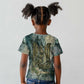 Khnum Ancient Egyptian Kid T shirt with Smoky Leaf, Ram Head Emblem, and Guardian of the Cataract - African Pride