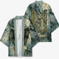 Khnum Ancient Egyptian Kimono with Smoky Leaf, Ram Head Emblem, and Guardian of the Cataract - African Pride