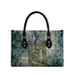 Khnum Ancient Egyptian Leather Bag with Smoky Leaf, Ram Head Emblem, and Guardian of the Cataract - African Pride