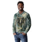 Khnum Ancient Egyptian Long Sleeve Polo Shirt with Smoky Leaf, Ram Head Emblem, and Guardian of the Cataract - African Pride
