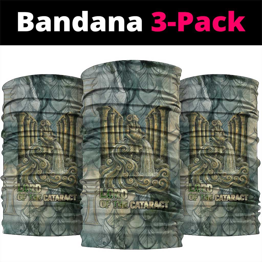 Khnum Ancient Egyptian Neck Gaiter with Smoky Leaf, Ram Head Emblem, and Guardian of the Cataract - African Pride