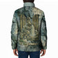 Khnum Ancient Egyptian Padded Jacket with Smoky Leaf, Ram Head Emblem, and Guardian of the Cataract - African Pride