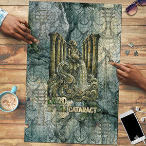 Khnum Ancient Egyptian Puzzle with Smoky Leaf, Ram Head Emblem, and Guardian of the Cataract - African Pride