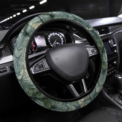 Khnum Ancient Egyptian Steering Wheel Cover with Smoky Leaf, Ram Head Emblem, and Guardian of the Cataract - African Pride