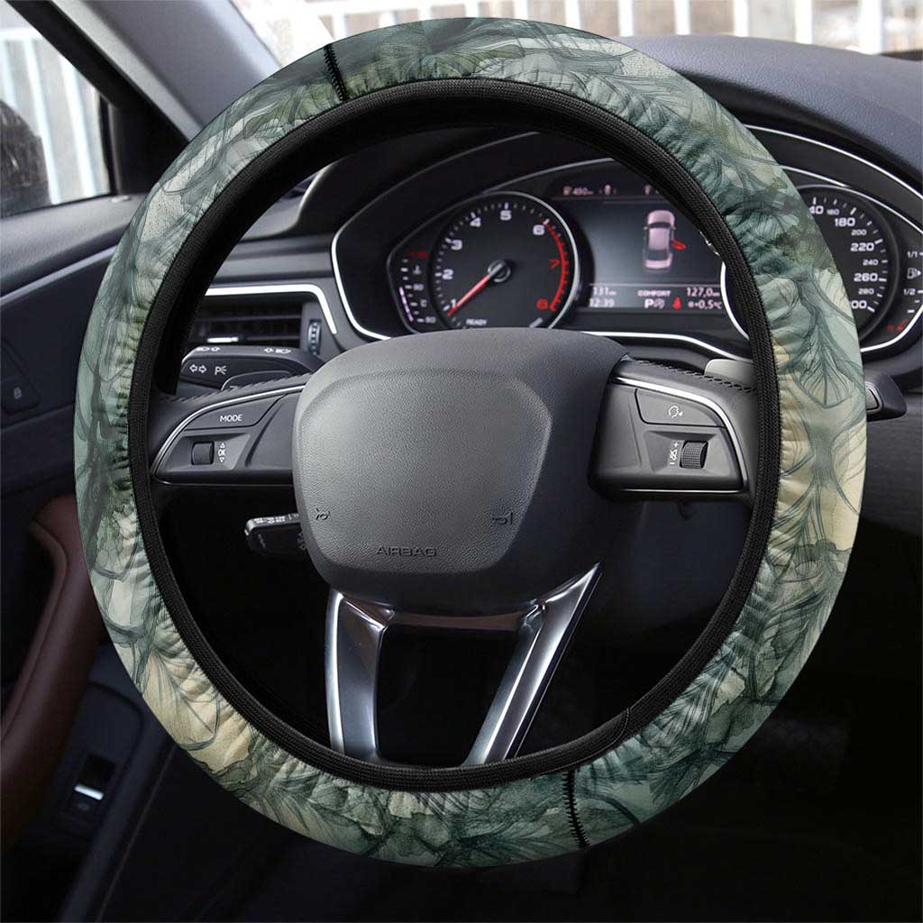 Khnum Ancient Egyptian Steering Wheel Cover with Smoky Leaf, Ram Head Emblem, and Guardian of the Cataract - African Pride
