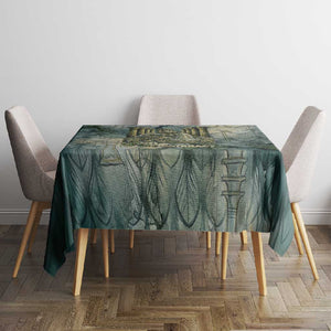 Khnum Ancient Egyptian Tablecloth with Smoky Leaf, Ram Head Emblem, and Guardian of the Cataract - African Pride