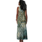 Khnum Ancient Egyptian Tank Maxi Dress with Smoky Leaf, Ram Head Emblem, and Guardian of the Cataract - African Pride