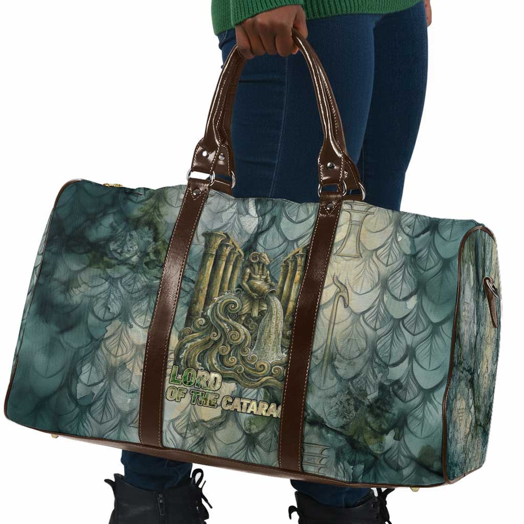 Khnum Ancient Egyptian Travel Bag with Smoky Leaf, Ram Head Emblem, and Guardian of the Cataract - African Pride