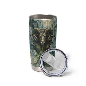 Khnum Ancient Egyptian Tumbler Cup with Smoky Leaf, Ram Head Emblem, and Guardian of the Cataract - African Pride