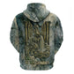 Khnum Ancient Egyptian Zip Hoodie with Smoky Leaf, Ram Head Emblem, and Guardian of the Cataract - African Pride