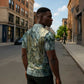 Khnum Ancient Egyptian Zipper Polo Shirt with Smoky Leaf, Ram Head Emblem, and Guardian of the Cataract - African Pride
