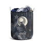 Khonsu Laundry Basket Ancient Egyptian Dark Feather Pattern, Moonlit Raven Symbol, and Eye Lotus - African Pride