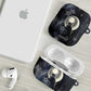Khonsu AirPods Case Ancient Egyptian Dark Feather Pattern, Moonlit Raven Symbol, and Eye Lotus - African Pride