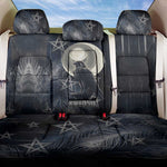 Khonsu Back Car Seat Cover Ancient Egyptian Dark Feather Pattern, Moonlit Raven Symbol, and Eye Lotus - African Pride