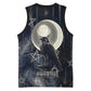 Khonsu Basketball Jersey Ancient Egyptian Dark Feather Pattern, Moonlit Raven Symbol, and Eye Lotus - African Pride