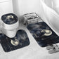 Khonsu Bathroom Set Ancient Egyptian Dark Feather Pattern, Moonlit Raven Symbol, and Eye Lotus - African Pride