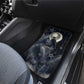 Khonsu Car Mats Ancient Egyptian Dark Feather Pattern, Moonlit Raven Symbol, and Eye Lotus - African Pride