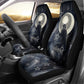 Khonsu Car Seat Cover Ancient Egyptian Dark Feather Pattern, Moonlit Raven Symbol, and Eye Lotus - African Pride
