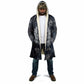 Khonsu Cloak Ancient Egyptian Dark Feather Pattern, Moonlit Raven Symbol, and Eye Lotus - African Pride