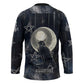 Khonsu Hockey Jersey Ancient Egyptian Dark Feather Pattern, Moonlit Raven Symbol, and Eye Lotus - African Pride