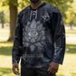 Khonsu Hockey Jersey Ancient Egyptian Dark Feather Pattern, Moonlit Raven Symbol, and Eye Lotus - African Pride