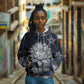 Khonsu Hoodie Ancient Egyptian Dark Feather Pattern, Moonlit Raven Symbol, and Eye Lotus - African Pride